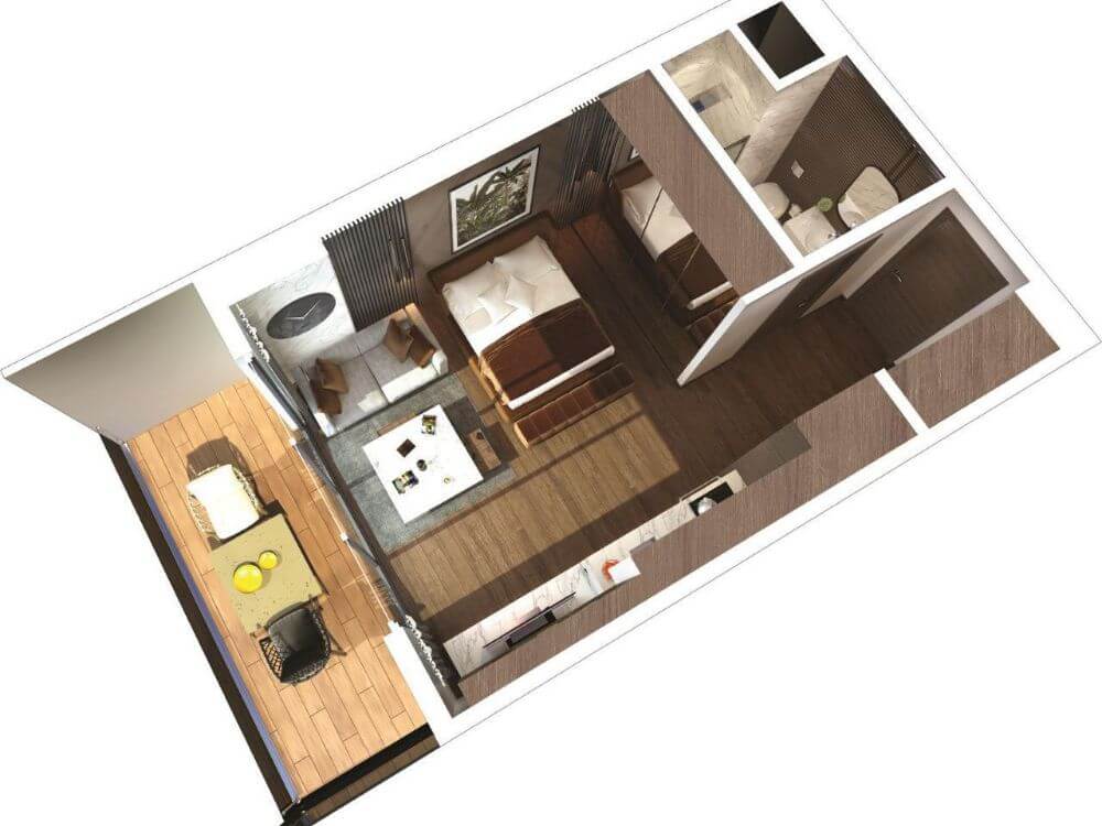 Apartment Studio in Iskele, 47m2, £69,000 — Foto 6