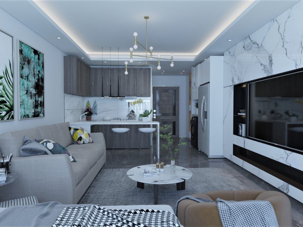 Spacious studio apartment in Iskele, 67 m2, £125,000
